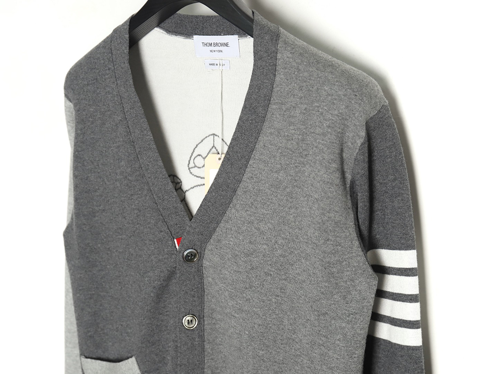 Thom Browne Golden Turtle Knitted Cardigan Sweater