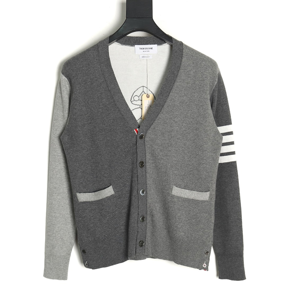 Thom Browne Golden Turtle Knitted Cardigan Sweater