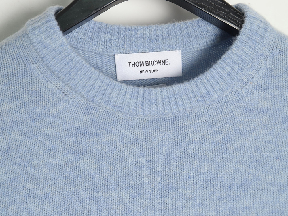 Thom Browne Three Button Australian Wool Crewneck Sweater