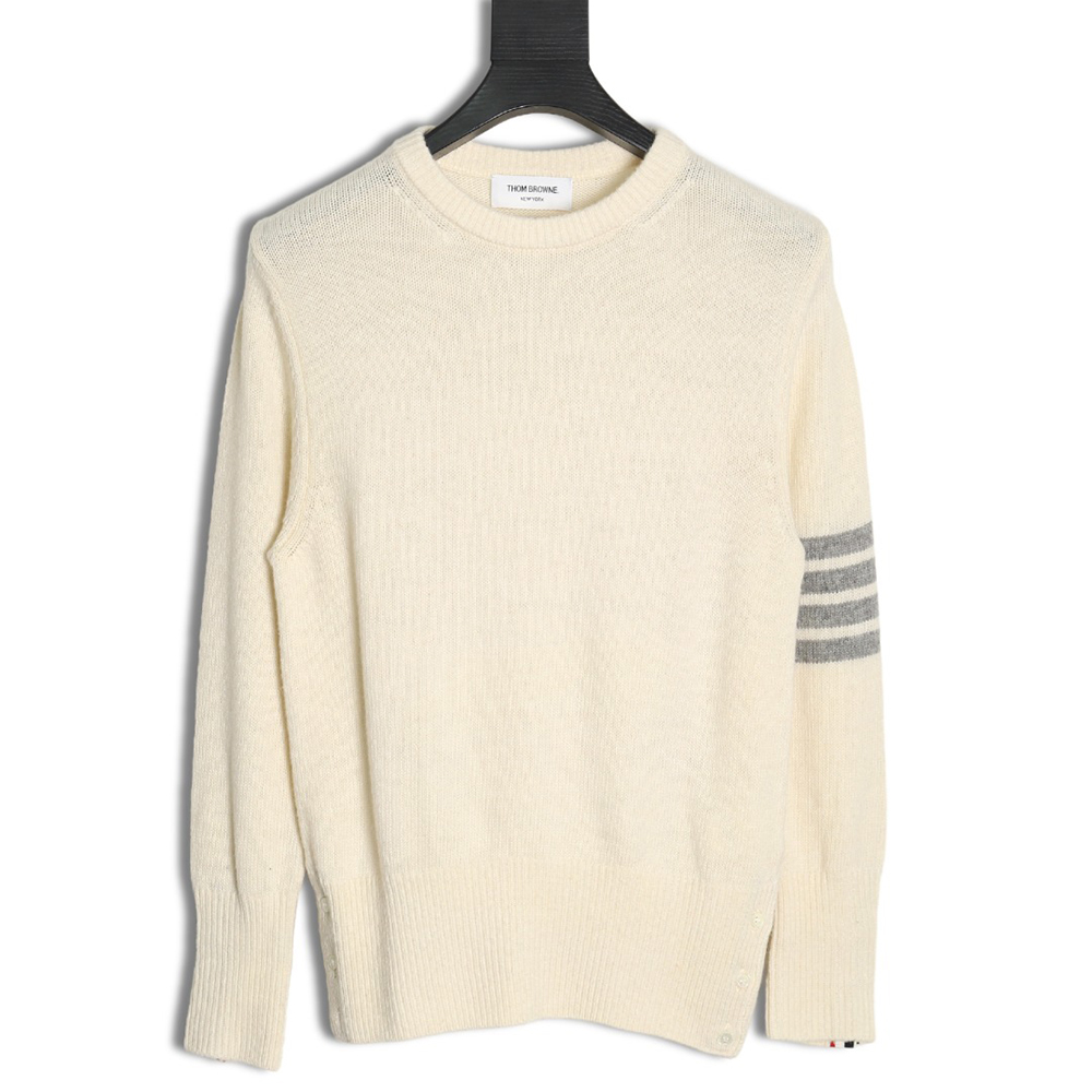 Thom Browne Three Button Australian Wool Crewneck Sweater TSK1