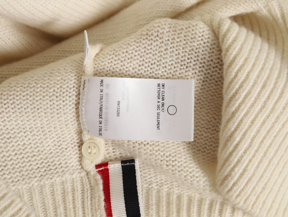 Thom Browne Three Button Australian Wool Crewneck Sweater TSK1