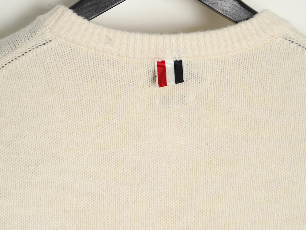 Thom Browne Three Button Australian Wool Crewneck Sweater TSK1