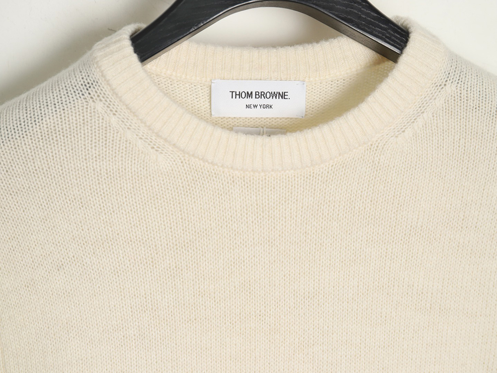 Thom Browne Three Button Australian Wool Crewneck Sweater TSK1