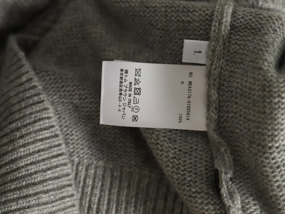 Thom Browne Three Button Australian Wool Crewneck Sweater TSK2