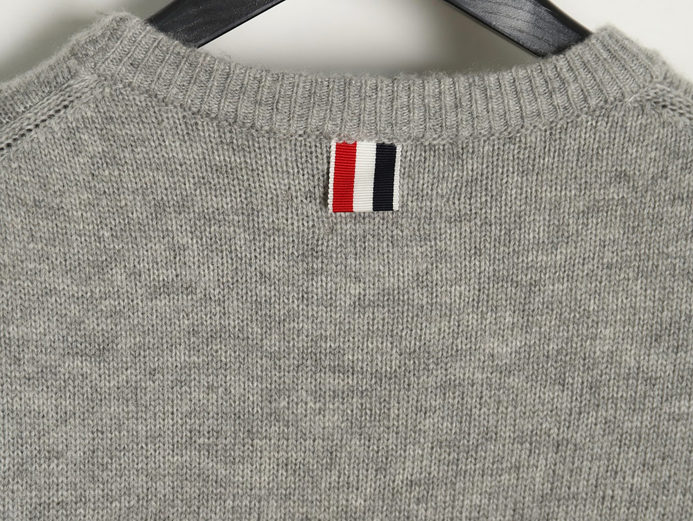 Thom Browne Three Button Australian Wool Crewneck Sweater TSK2