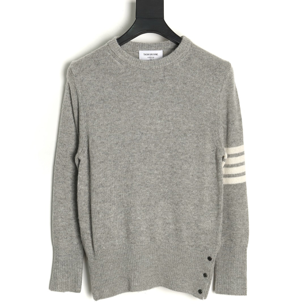 Thom Browne Three Button Australian Wool Crewneck Sweater TSK2