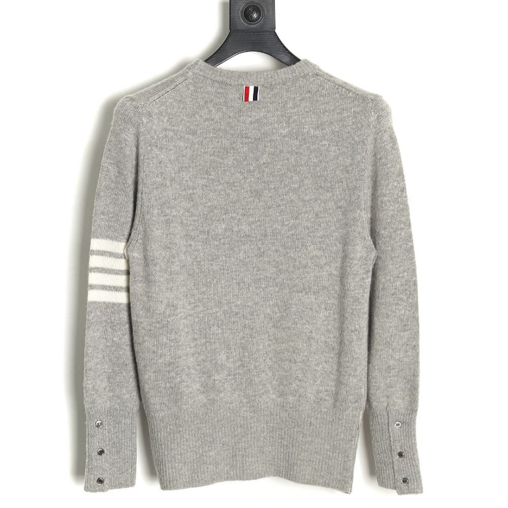 Thom Browne Three Button Australian Wool Crewneck Sweater TSK2