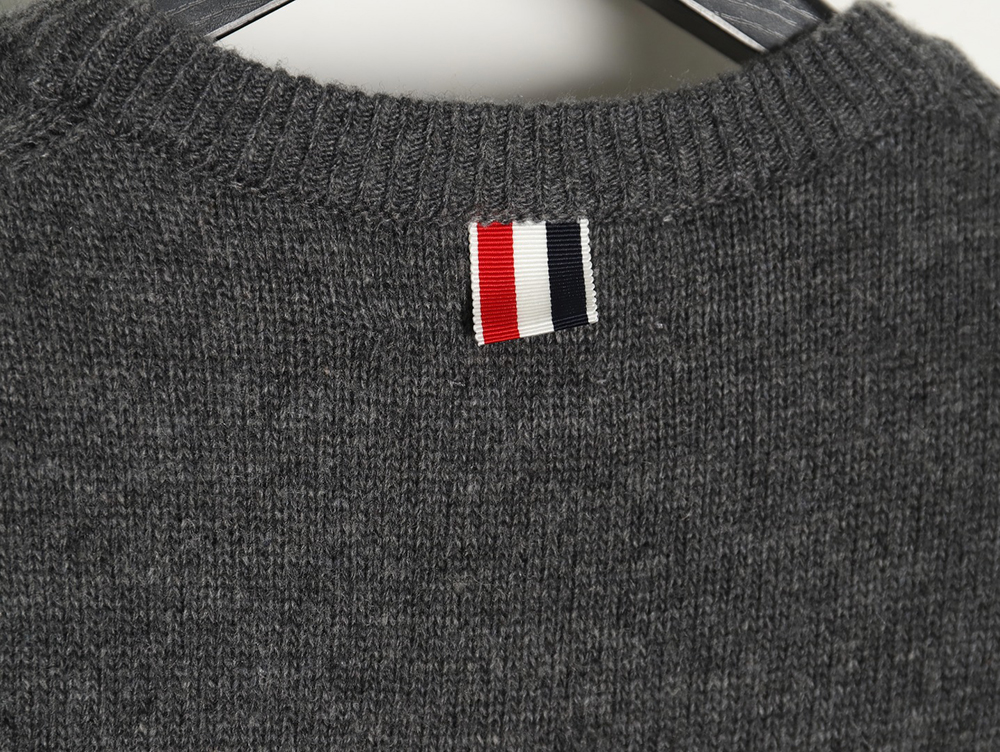 Thom Browne Three Button Australian Wool Crewneck Sweater TSK3