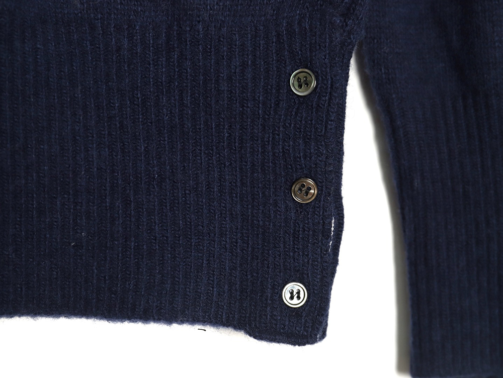 Thom Browne Three Button Australian Wool Crewneck Sweater TSK4