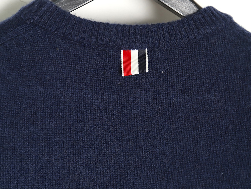 Thom Browne Three Button Australian Wool Crewneck Sweater TSK4