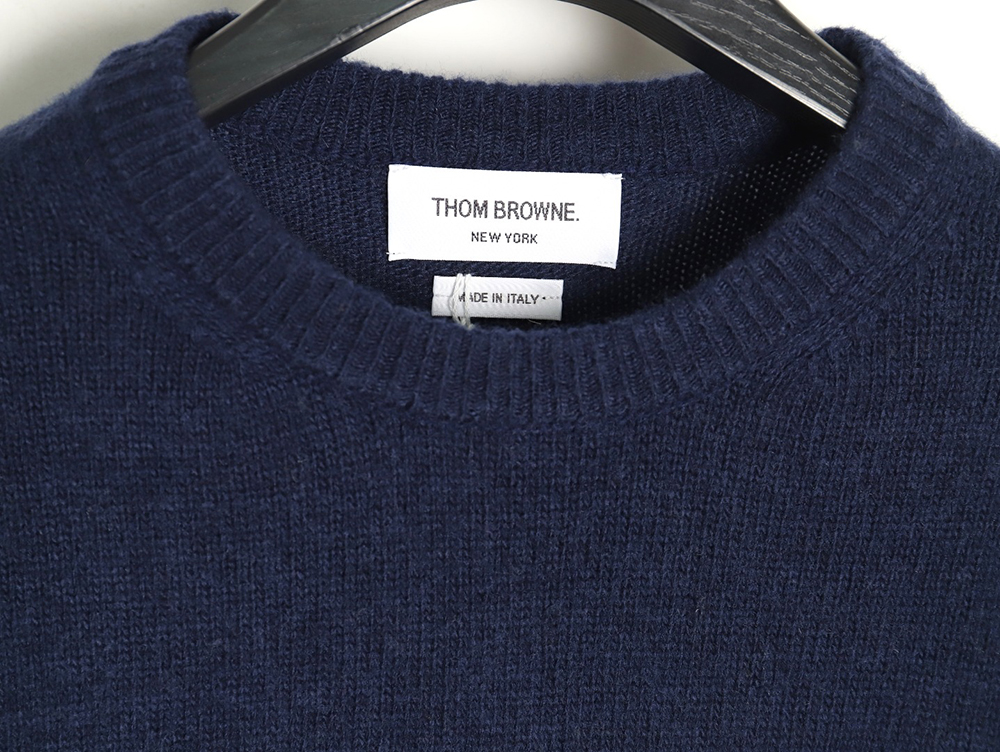 Thom Browne Three Button Australian Wool Crewneck Sweater TSK4