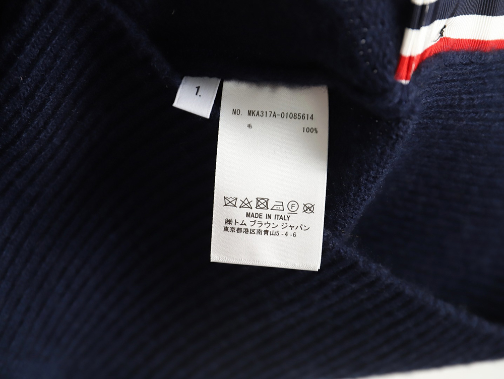 Thom Browne Three Button Australian Wool Crewneck Sweater TSK4