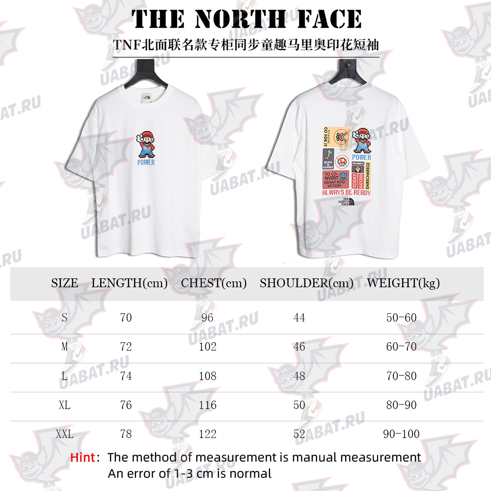 The North Face co-branded short-sleeved shirt with Mario print