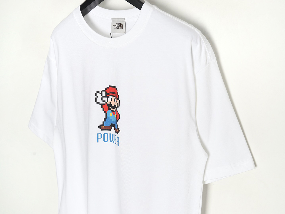 The North Face co-branded short-sleeved shirt with Mario print