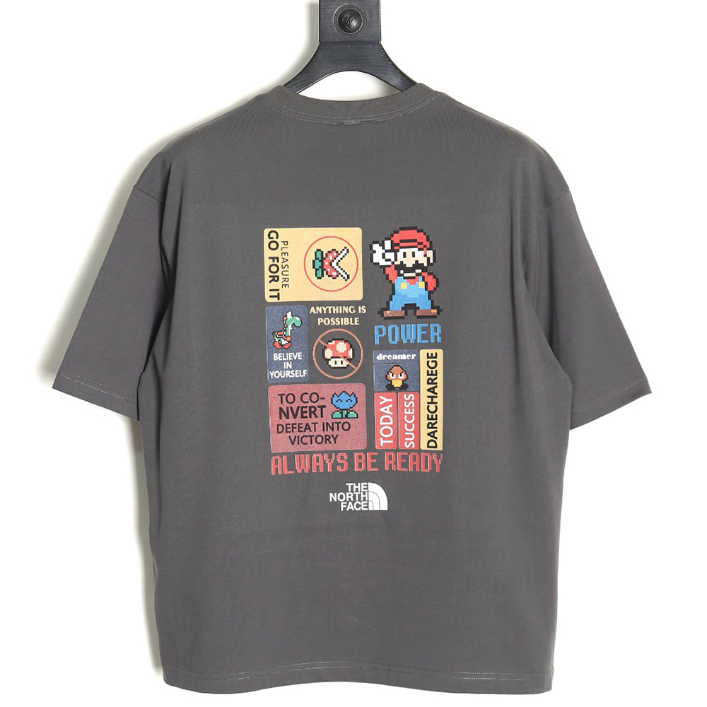 The North Face co-branded short-sleeved shirt with Mario print TSK1