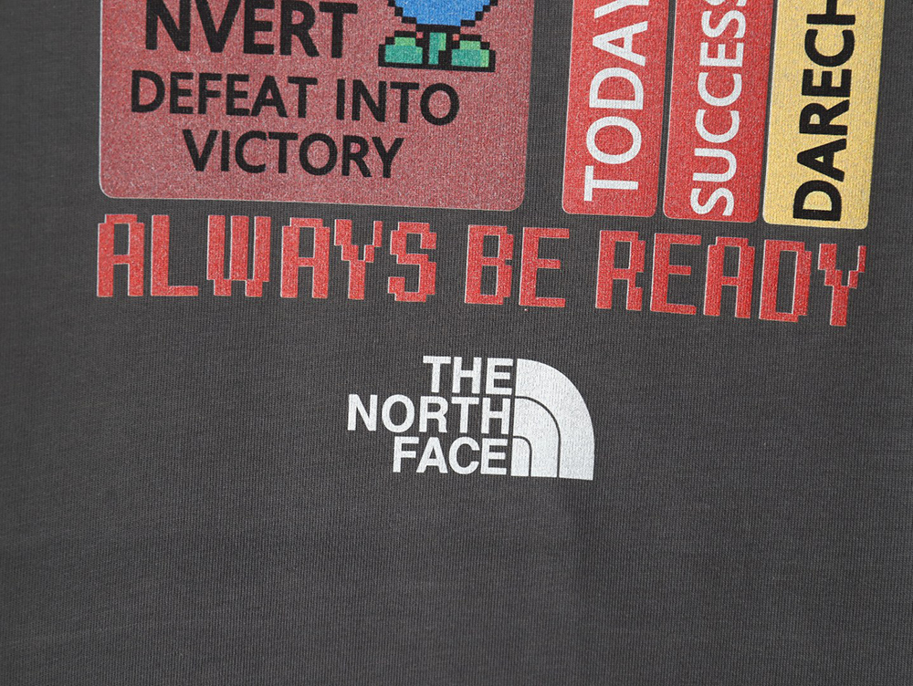 The North Face co-branded short-sleeved shirt with Mario print TSK1