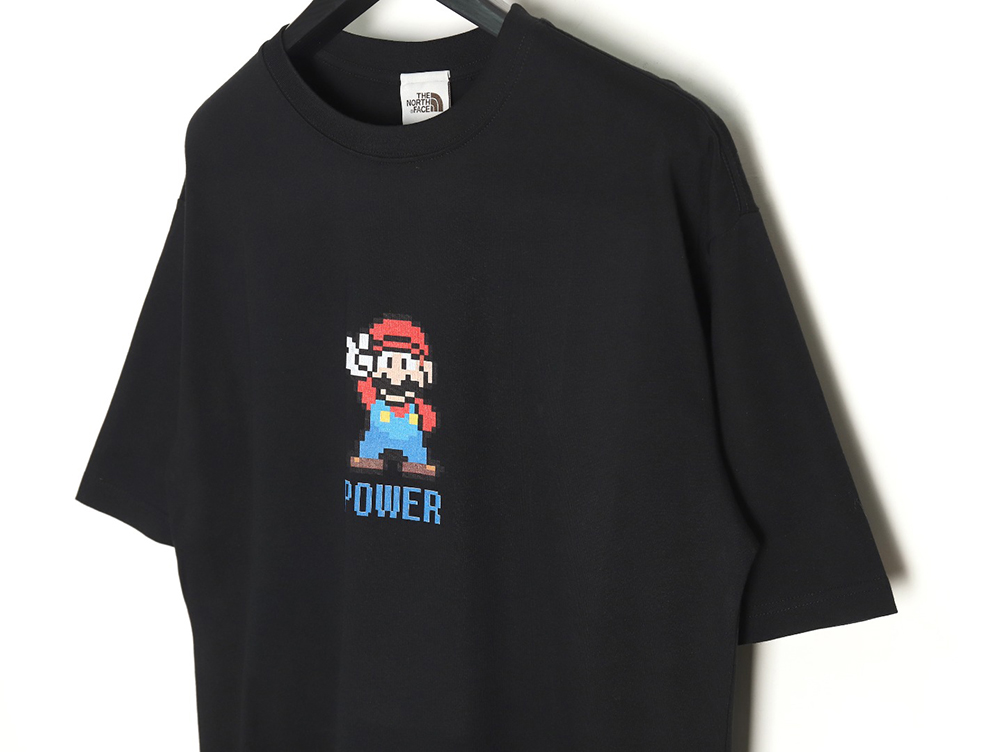 The North Face co-branded short-sleeved shirt with Mario print TSK2