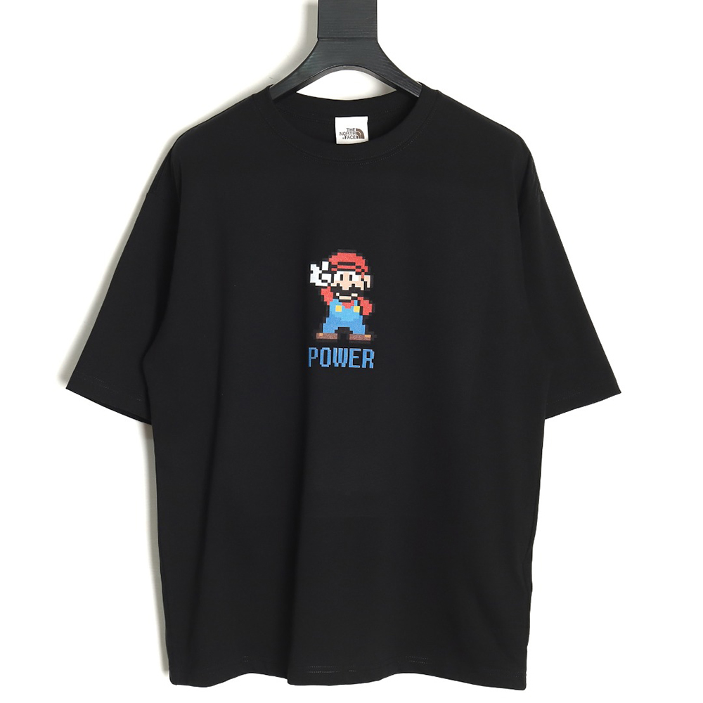 The North Face co-branded short-sleeved shirt with Mario print TSK2