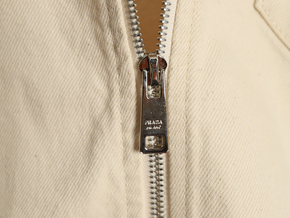 Prada triangle logo pocket zip-up jacket