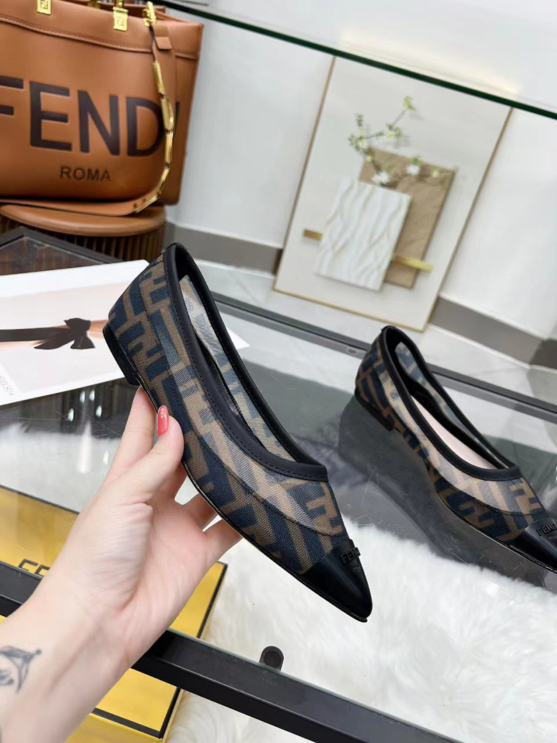 Fendi Mesh FF Skimmer Flats