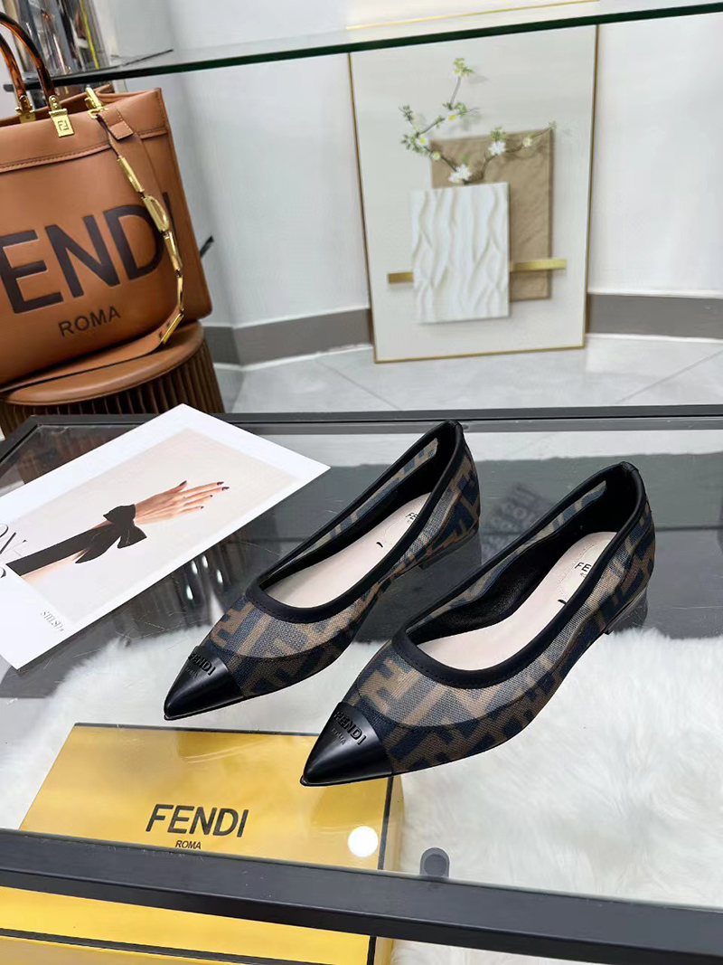 Fendi Mesh FF Skimmer Flats