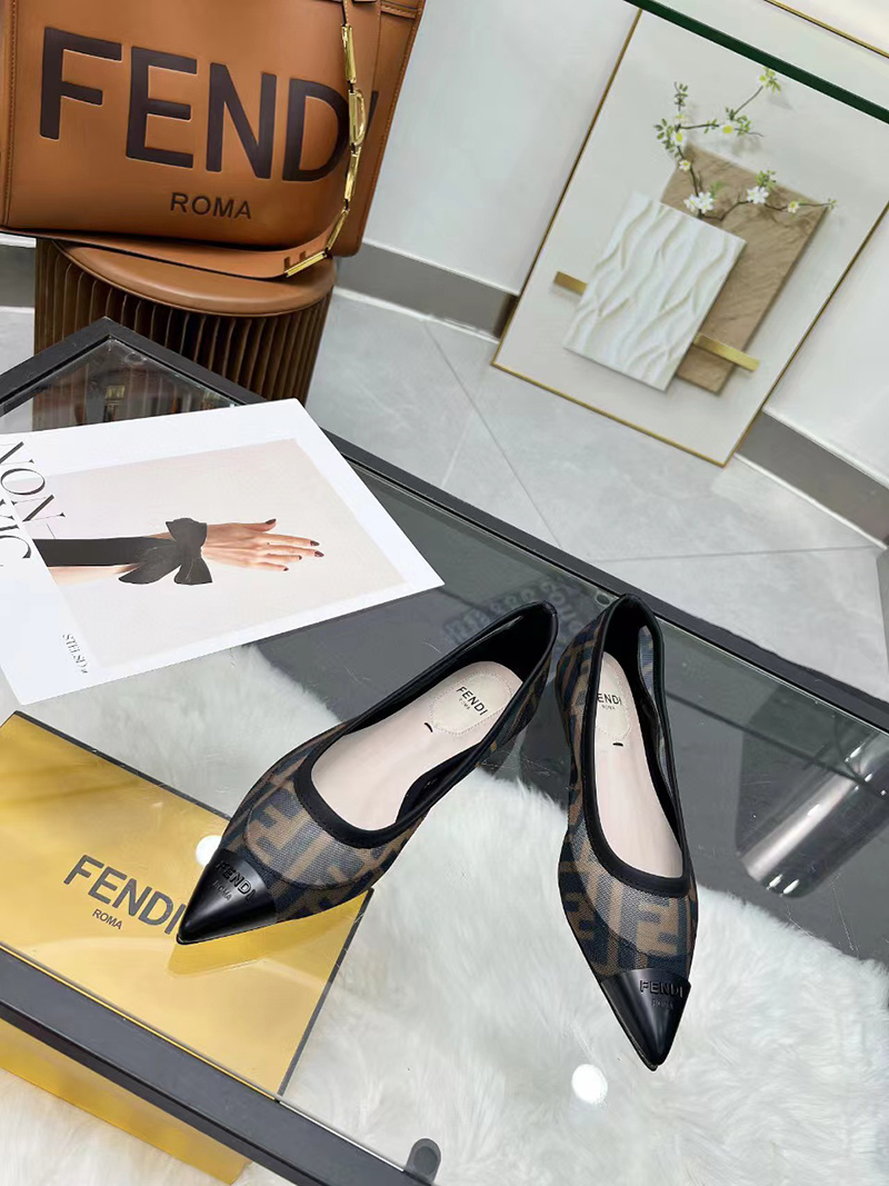 Fendi Mesh FF Skimmer Flats