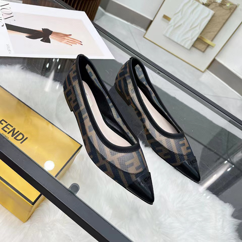 Fendi Mesh FF Skimmer Flats