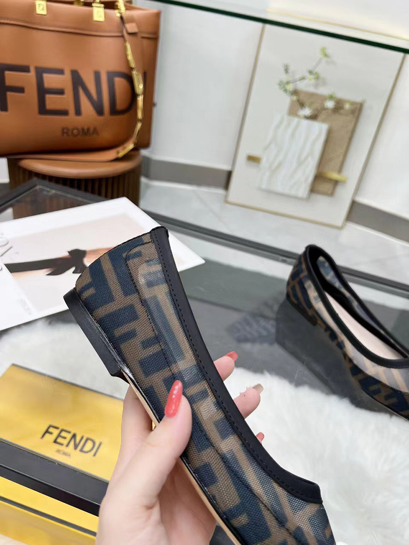 Fendi Mesh FF Skimmer Flats