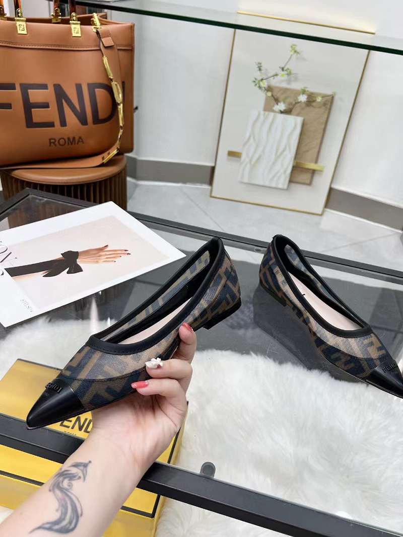 Fendi Mesh FF Skimmer Flats