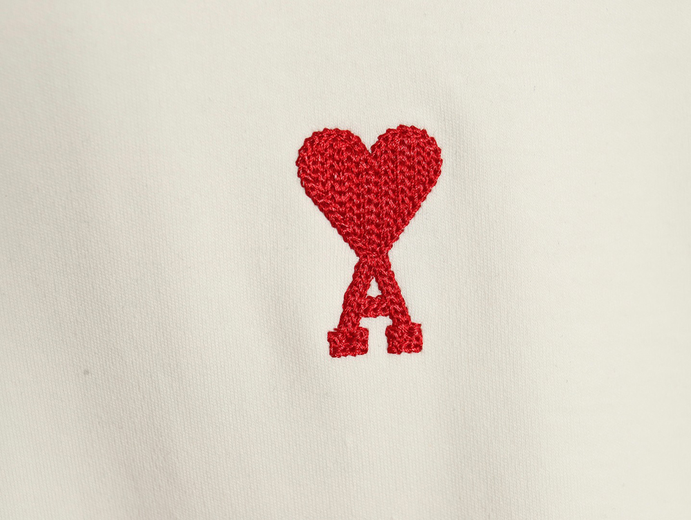 Ami small heart logo embroidered long sleeve T-shirt