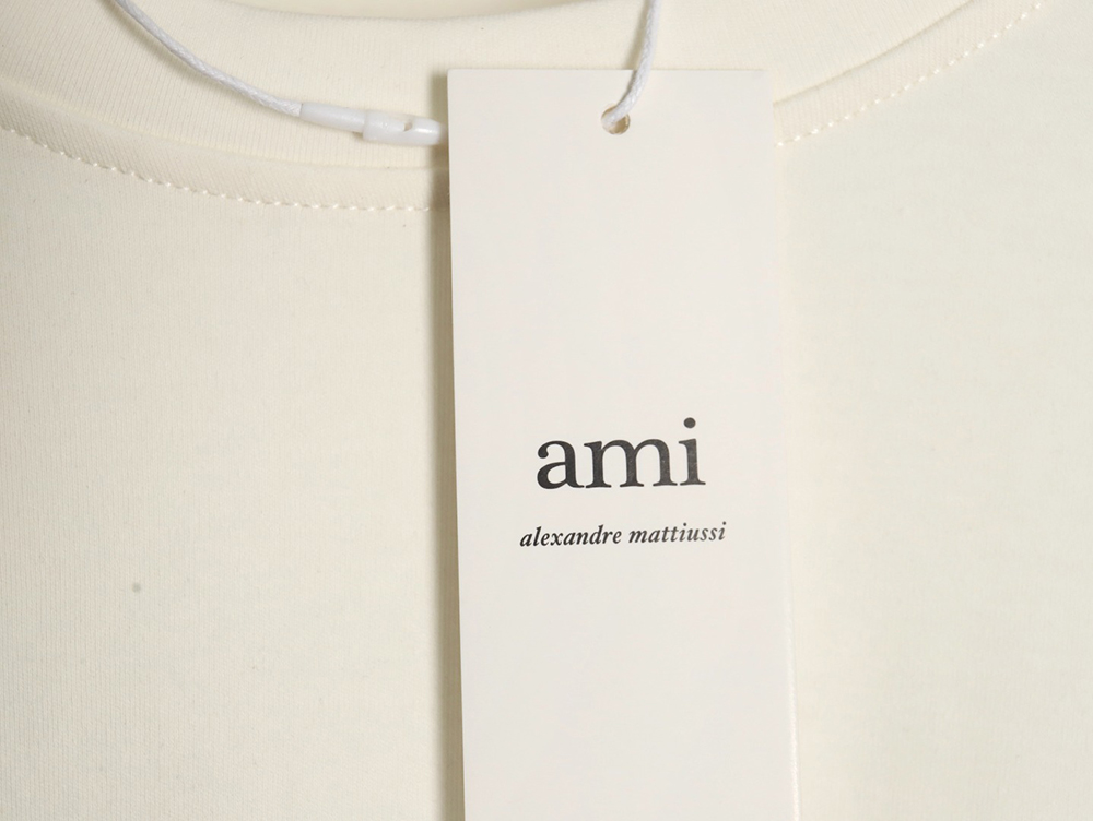 Ami small heart logo embroidered long sleeve T-shirt