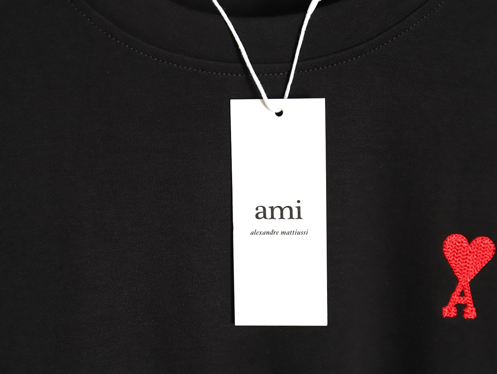 Ami small heart logo embroidered long sleeve T-shirt TSK1