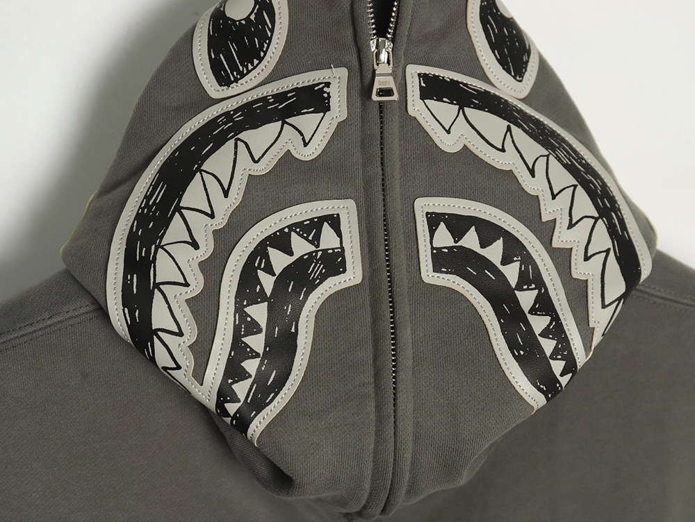 Bape Shark Head Hooded Zip-Up Jacket