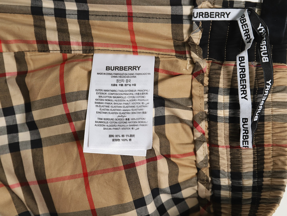 Burberry Classic Black Ribbon Check Shorts