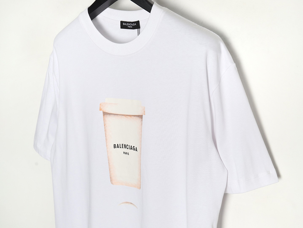 Balenciaga Drink Cup Printed Short Sleeve