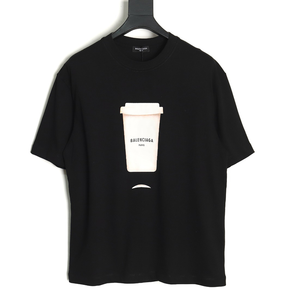 Balenciaga Drink Cup Printed Short Sleeve TSK1