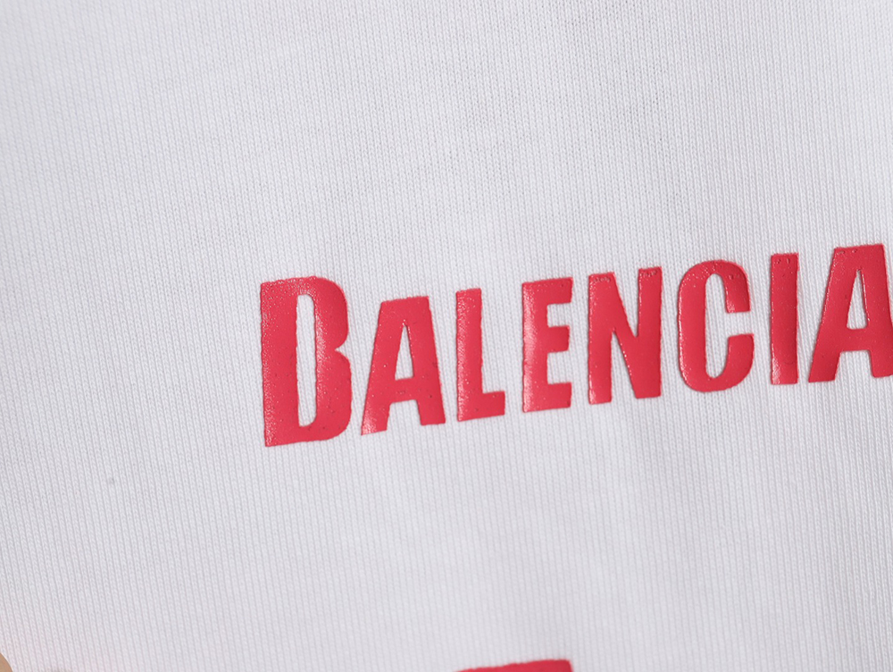 Balenciaga pink letter print short sleeves