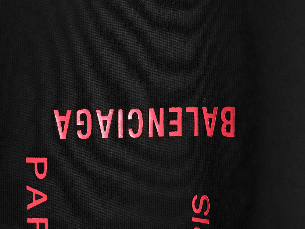 Balenciaga pink letter print short sleeves TSK1