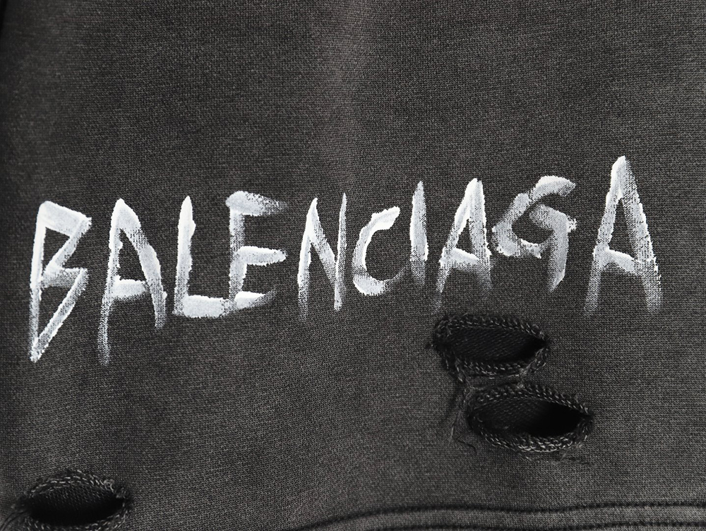 Balenciaga Hand-Painted Destroyed Shorts