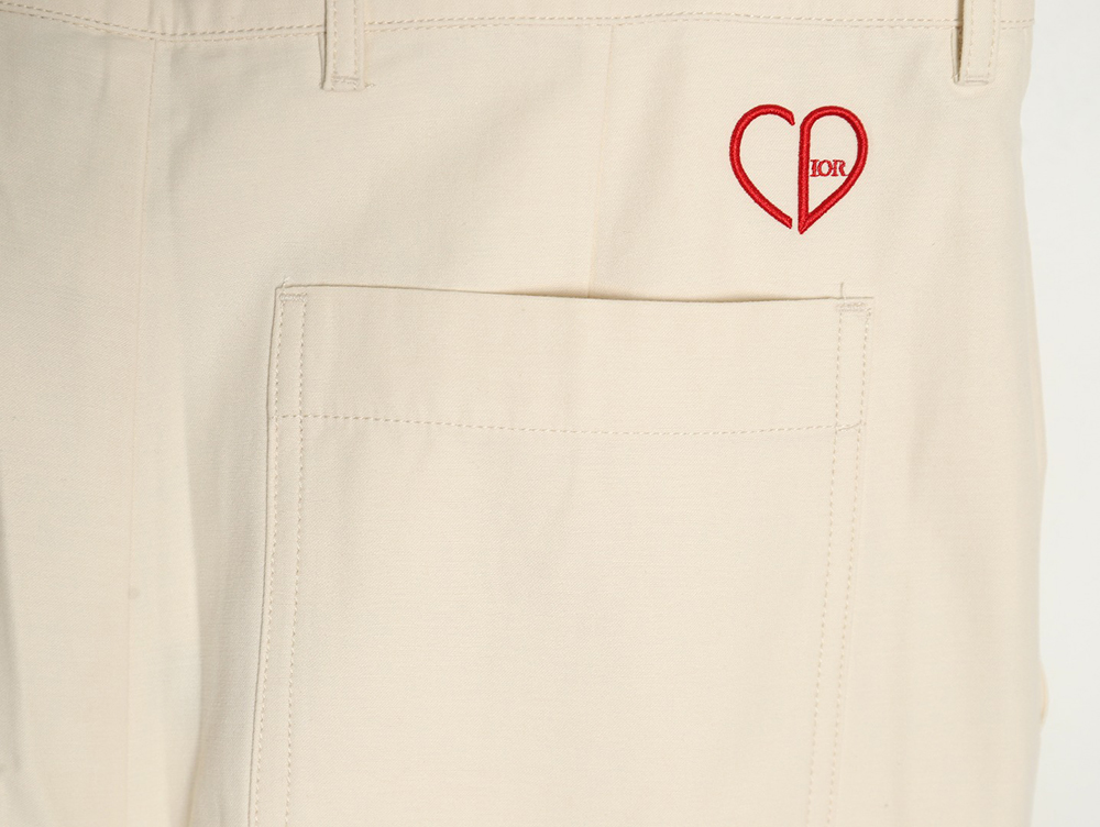 Dior heart embroidered trousers