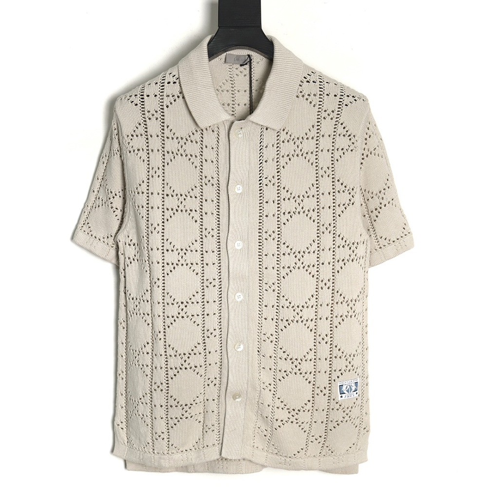 Dior openwork knit short-sleeved cardigan