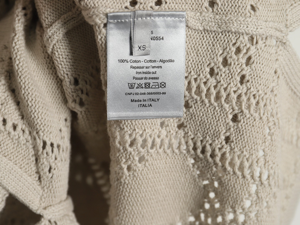 Dior openwork knit short-sleeved cardigan