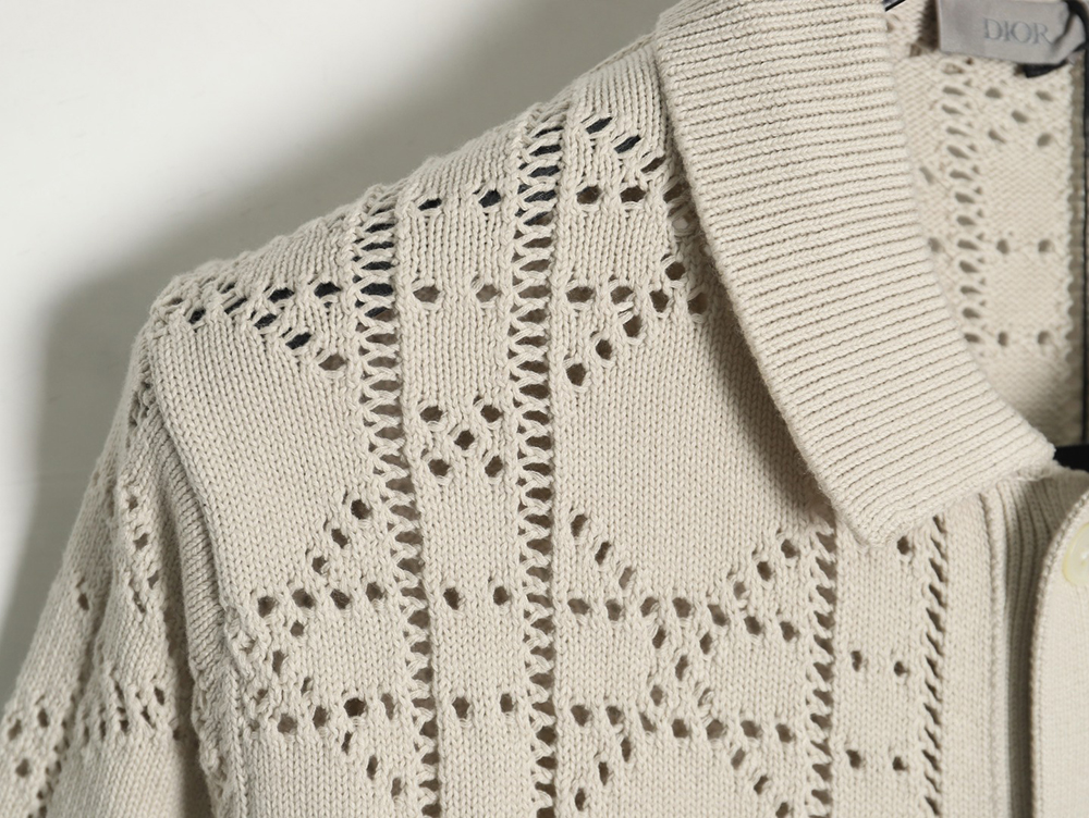 Dior openwork knit short-sleeved cardigan