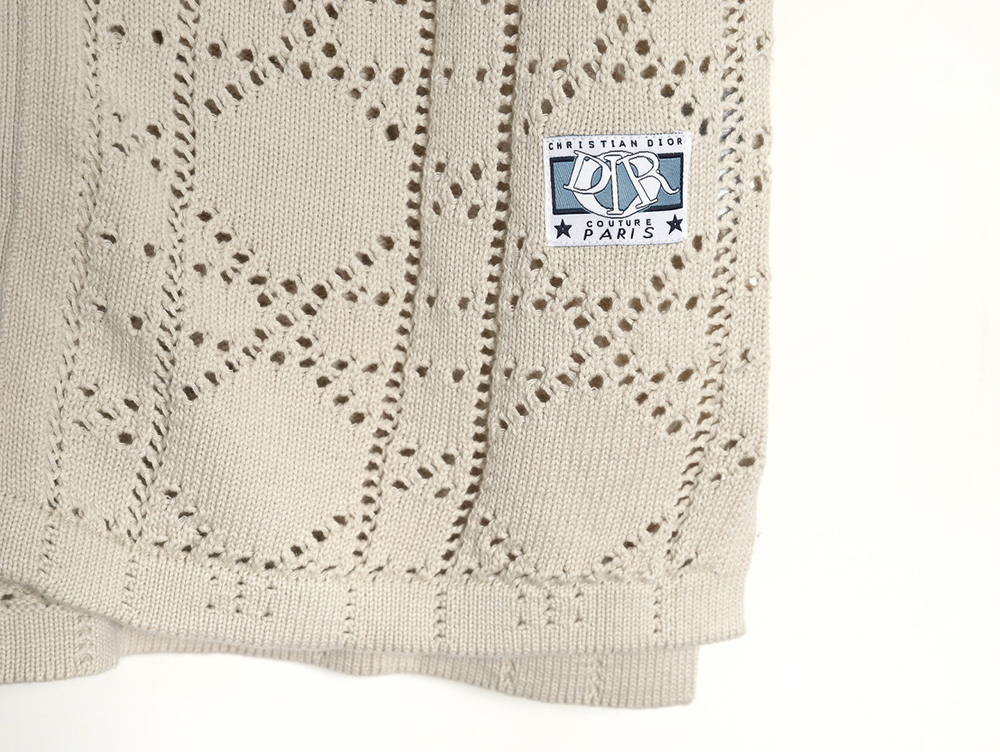 Dior openwork knit short-sleeved cardigan