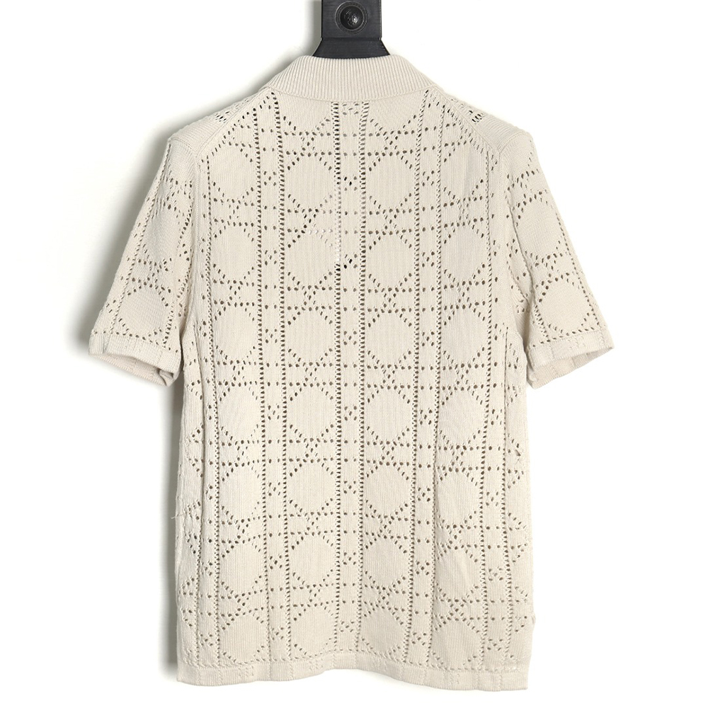 Dior openwork knit short-sleeved cardigan