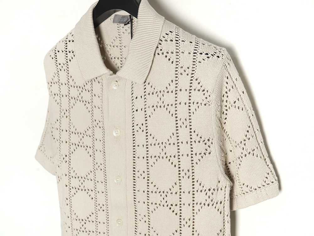 Dior openwork knit short-sleeved cardigan