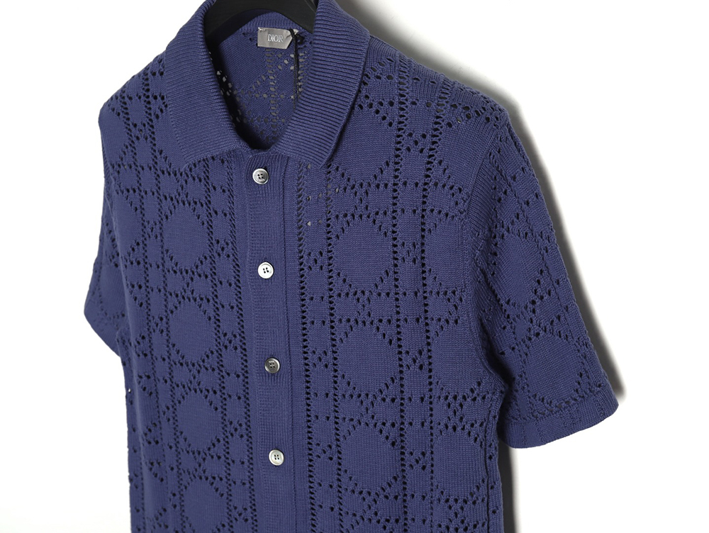 Dior openwork knit short-sleeved cardigan TSK1