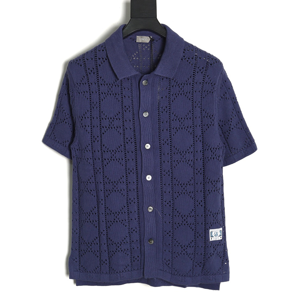 Dior openwork knit short-sleeved cardigan TSK1