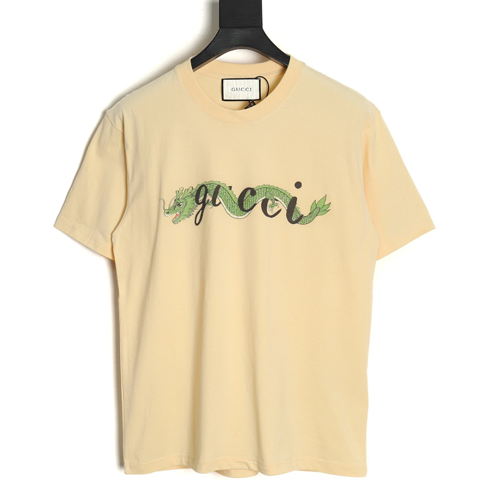 Gucci dragon print short sleeve