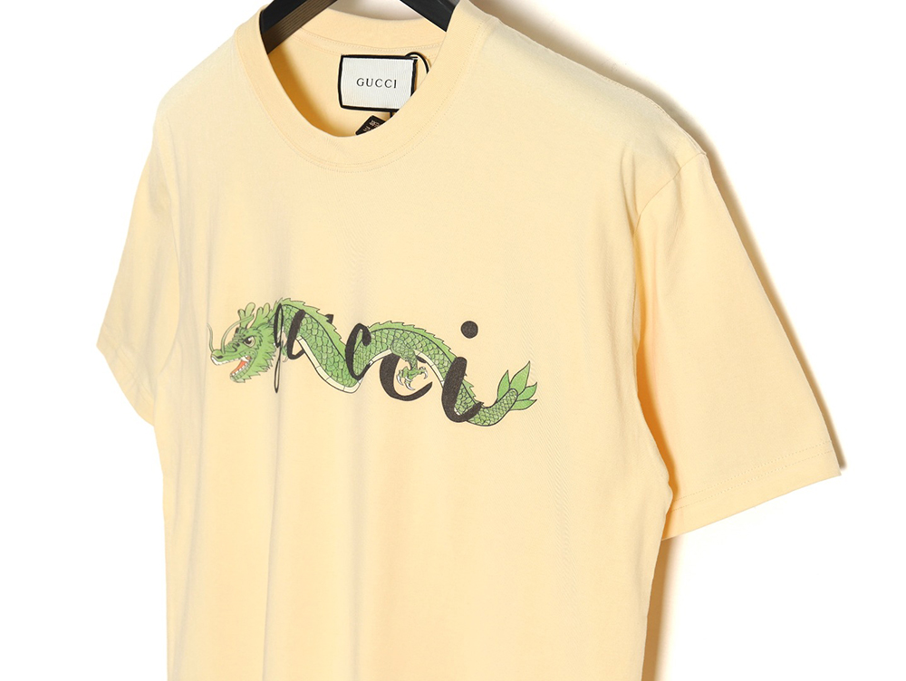 Gucci dragon print short sleeve